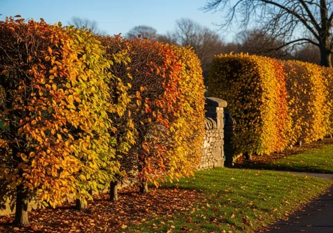haies à feuilles caducs